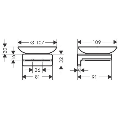 Мыльница подвесная Hansgrohe AddStoris 41746340 (черный хром )
