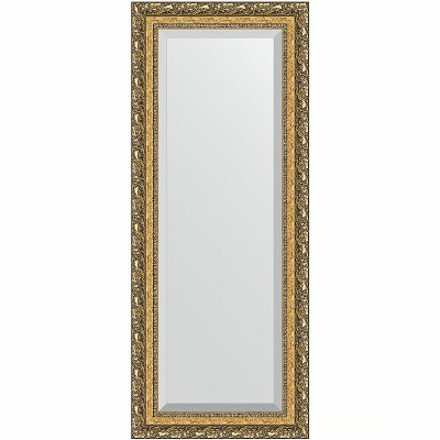 Зеркало настенное Evoform Exclusive 135х55 BY 1260 с фацетом в багетной раме Виньетка бронзовая 85 мм