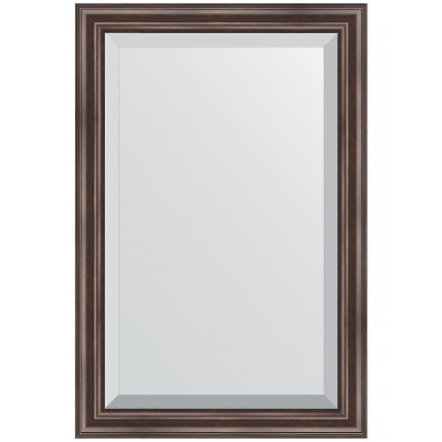 Зеркало настенное Evoform Exclusive 91х61 BY 1174 с фацетом в багетной раме Палисандр 62 мм