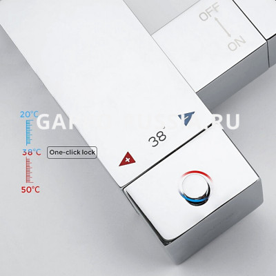 Термостатический смеситель с гигиеническим душем Gappo хром (G7207-40)