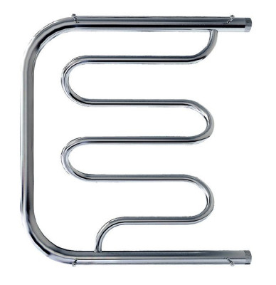 ТЕРА ПСВ-53-02 водяной полотенцесушитель ФОКСТРОТ ЛИАНА с полкой 500х500, хром