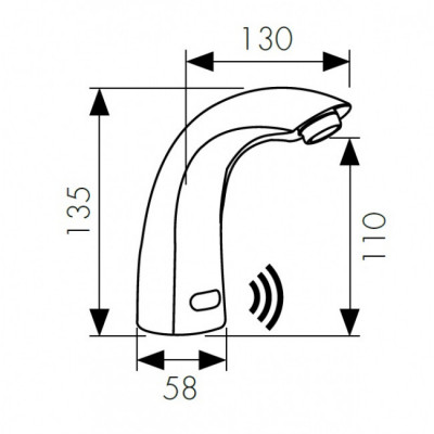 Смеситель для раковины KAISER Sensor (38411) хром