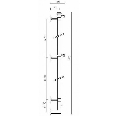 Электрический полотенцесушитель Margaroli Arcobaleno 32x1650мм латунь хром (616XCRB-1650)