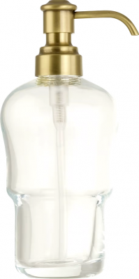 MIGLIORE Fortuna 27748+27697 дозатор в настенном держателе, стекло прозрачное/бронза