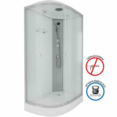 Душевая кабина Niagara Eco 120x80 R E120/80/13R/MT асимметричная