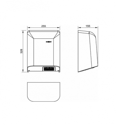 Сушилка для рук NOFER FUGA 01851.S сенсорная 800 W, сталь/матовая