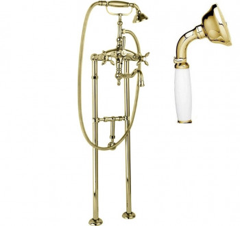 Напольный смеситель для ванны с кронштейном для слива-перелива CEZARES NOSTALGIA-VDPS2-03/24-Bi
