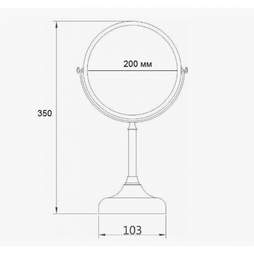 Косметическое зеркало D-Lin D201048, хром