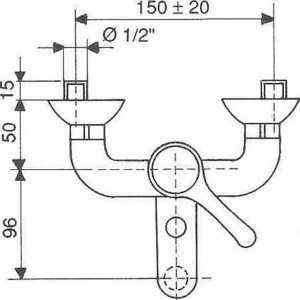 Fiore Class 24CO1000 смеситель для ванны с душем, хром/золото