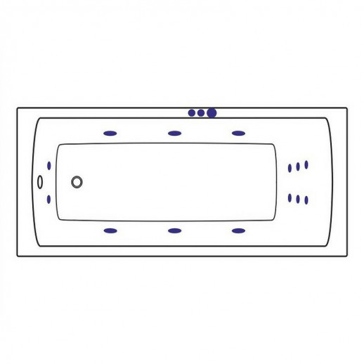 Ванна акриловая Excellent Aquaria 170x75 WAEX.AQU17.SMART.GL с гидромассажем прямоугольная
