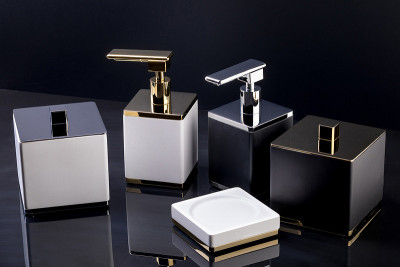 Контейнер Boheme Venturo 10964-W-CR настольный, белый/хром