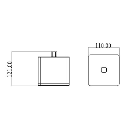 Контейнер Boheme Venturo 10964-W-CR настольный, белый/хром
