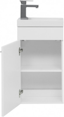 Тумба с раковиной Aquanet Нота 40 L (Moduo) белый напольная/подвесная (00254044)
