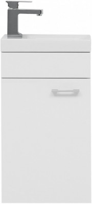 Тумба с раковиной Aquanet Нота 40 L (Moduo) белый напольная/подвесная (00254044)