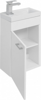 Тумба с раковиной Aquanet Нота 40 L (Moduo) белый напольная/подвесная (00254044)