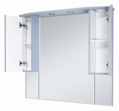 Зеркальный шкаф Misty Терра - 110 серый П-Тер02110-0501