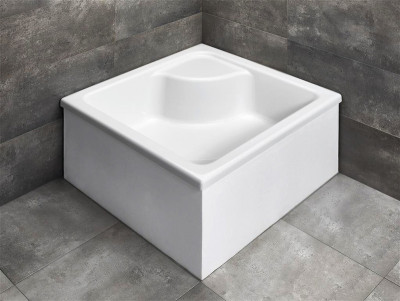 Акриловый поддон для душа Radaway Naxos C 80x80x41 белый квадратный
