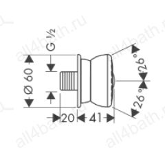HANSGROHE Classic Showers Bodyvette Stop боковая форсунка