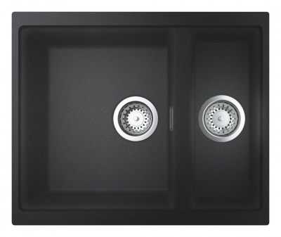 Мойка GROHE K500 с 1,5 чашей, 555 x 460 мм, черный гранит (31648AP0)