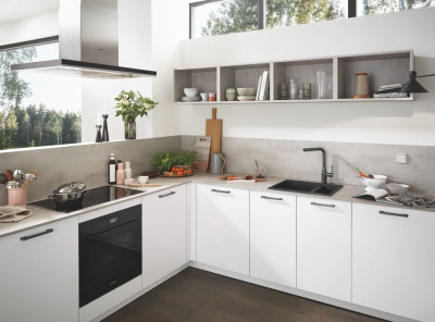 Мойка GROHE K500 с 1,5 чашей, 555 x 460 мм, черный гранит (31648AP0)
