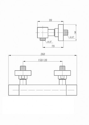 KorDi Caloya KD 9102 - F46 смеситель для душа, хром