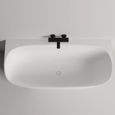 Ванна из искусственного камня Salini Sofia Wall 170х80 102522M белая матовая прямоугольная