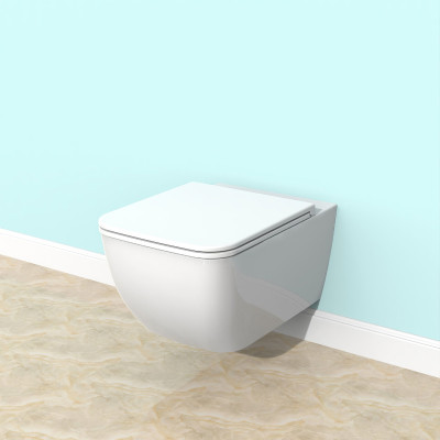 Унитаз подвесной SMARTFLOW VIGENTE безободковый с микролифтом SMF811-WH, белый
