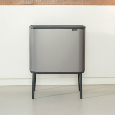 Brabantia Touch Bin Bo 316043 мусорный бак (3 x 11 л), платиновый