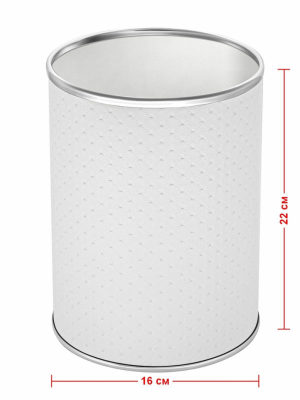 Geralis M-PWH-B PUNTO ведро для мусора б/к 3л белое, кант хром