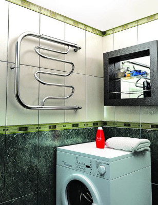 ТЕРА ПСВ-53-03 водяной полотенцесушитель ФОКСТРОТ ЛИАНА с полкой 500х600, хром