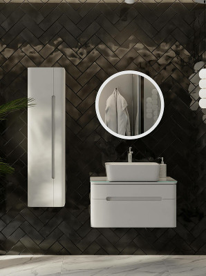 Зеркало в ванную Jorno Shine 65 Shi.02.65/W с подсветкой с сенсорным выключателем округлое