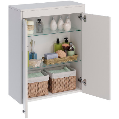 Шкаф подвесной в ванную Lemark Romance 60 LM07R35SH белый глянец