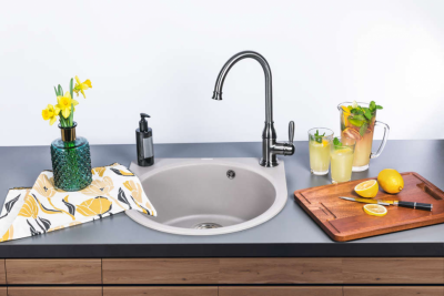 Мойка OMOIKIRI AKEGATA 51-BL Artgranit черный круглая 510x510 (4993758)