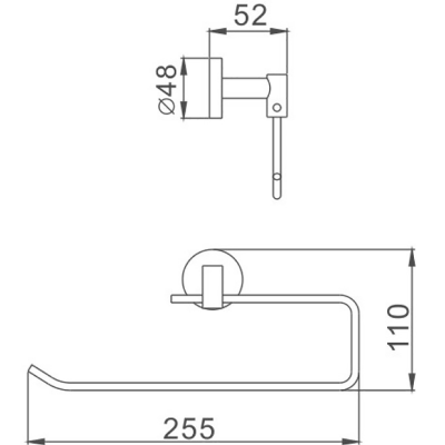 Держатель бумажных полотенец Haiba HB1703-2 (металл) хром