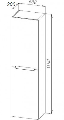 Шкаф подвесной, правосторонний BelBagno ETNA-1500-2A-SC-RN-P-R