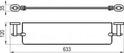 Полка стеклянная Ravak Chrome 64 см CR 500.00 X07P195