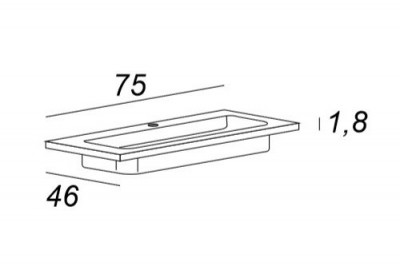 Тумба под раковину CEZARES TIFFANY 75 Blu Petrolio