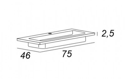 Тумба под раковину CEZARES TIFFANY 75 Blu Petrolio