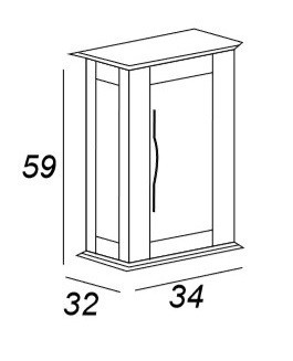 Тумба под раковину CEZARES TIFFANY 75 Blu Petrolio