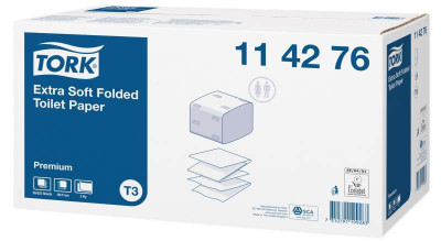 Tork листовая туалетная бумага мягкая 2 сл белая Premium