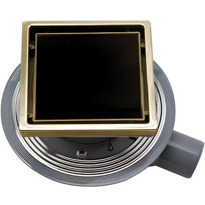 Трап для душа Pestan Confluo Standard 13000152 с решеткой черный золото глянец