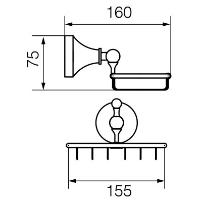 VERAGIO GIALETTA CHROMO VR.GIL-6452.CR мыльница-решетка, хром