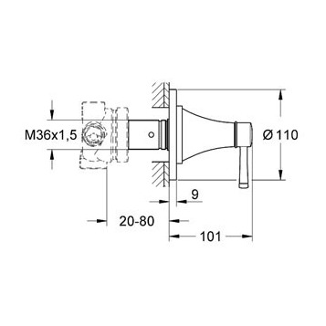 Grohe Grandera 19942IG0 переключатель на 5 положений, хром/золото