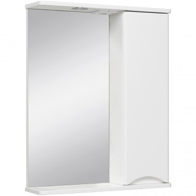 Зеркало со шкафчиком Runo Афина 60 R 00-00001171 с подсветкой белое