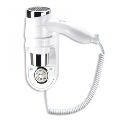 Ksitex F-1400 WL настенный фен для волос с LED-подсветкой, белый