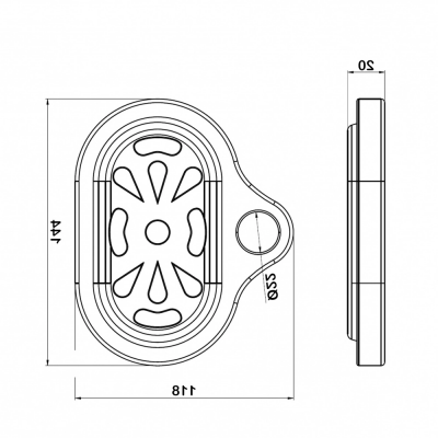 Мыльница Swedbe Calypso 5037 xром