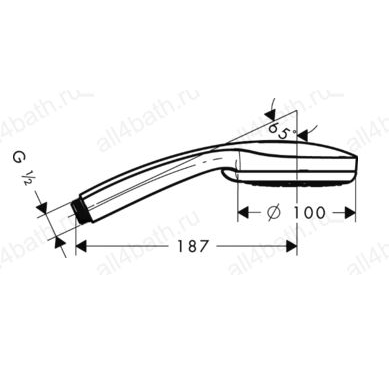 Hansgrohe Croma 100 Multi Hand Shower 28536000 ручной душ, хром