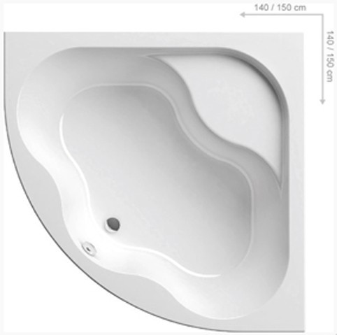 RAVAK CG01000000 Ванна Gentiana 150 см, белая