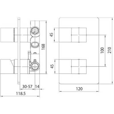 Смеситель для душа Bossini Cube New Z00062.030 хром