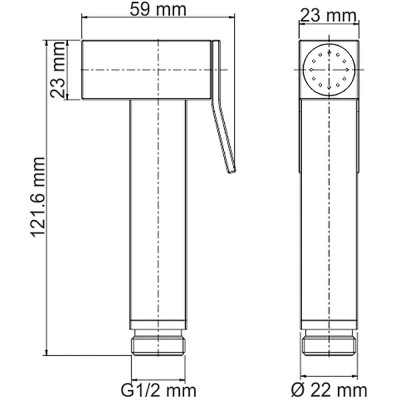 Гигиенический душ WasserKRAFT Exter A138 бронза с фиксатором